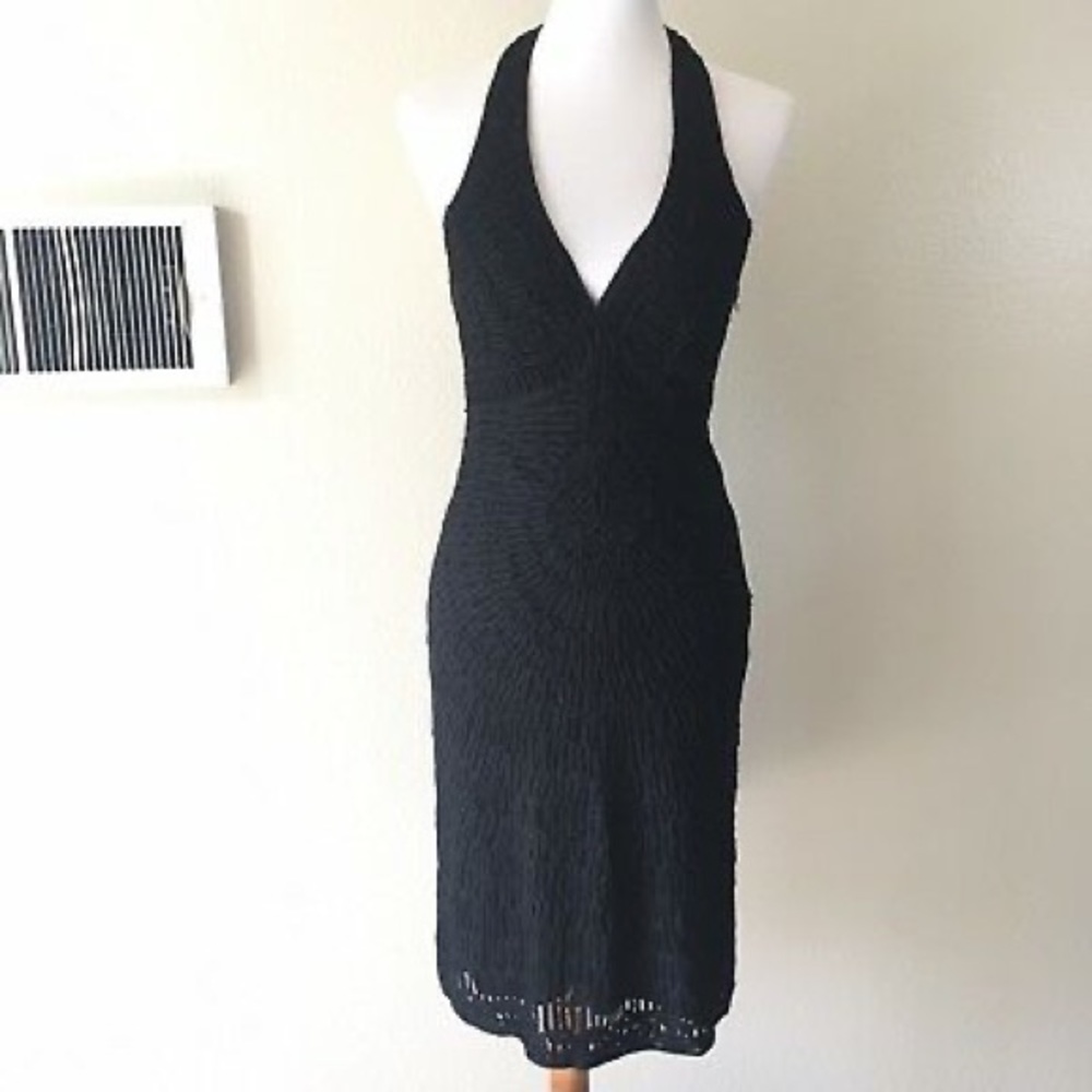 Sue Wong dress crochet halter sz 4
